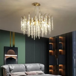 Candelabru Cristal Judson 6x E14 Auriu - Img 1