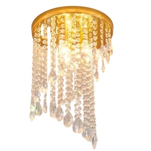 Candelabru Cristal LINDERHOF Petito , Diametru 25cm, 2*E14, Auriu Lucios - Img 2