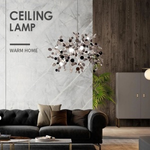 Candelabru Modern, CAPRICIO Allegro, 2xE14, Diametru 40cm, Crom Lucios, Inaltime Reglabila - Img 1