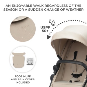 CARUCIOR KINDERKRAFT NEWLY, 4 IN 1, SAND BEIGE - Img 4