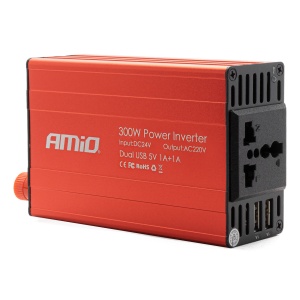 Convertor de tensiune 24V -> 230V, 300W/600W, 2 x USB 5V - Img 1