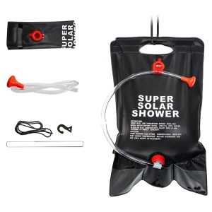 Dus solar suspendat pentru camping sau plaja, capacitate 20l, culoare Neagra - Img 4