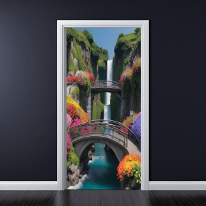 Folie imprimata color pentru decor Usa, dimensiune 200 x 90cm, model: AVX-DR26 - Img 1