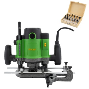 Freza PROCRAFT POB-2400 , 2000W, 23000 RPM, Set 12 freze pentru lemn - Img 3