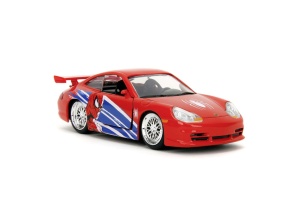 JADA MARVEL MASINUTA METALICA SPIDER MAN PORSCHE 911 GT3 RS SCARA 1 LA 32 - Img 2