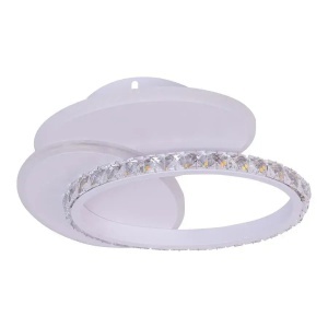 Lustra LED cu cristal HOLLANCE 24W, 3 Elemente, lumina Rece/Calda/Neutra, Alb - Img 3
