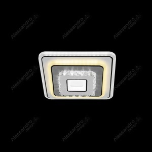 Lustra LED cu cristal MITA 32W, Patrata, Lumina Rece/Calda/Neutra, Alb - Img 1