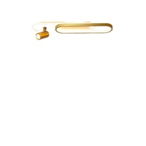 Lustra LED cu Proiector Reglabil FISSO Camilla, 49W, lumina Rece/Calda/Neutra, Auriu Lucios - Img 3
