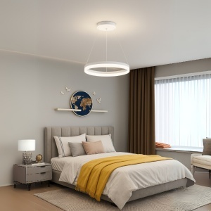 Lustra LED cu telecomanda ANINA 33W, lumina Rece/Calda/Neutra, Dimabila, Alb, Inaltime Reglabila - Img 3