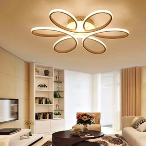 Lustra LED cu telecomanda ELIZA, 65W, lumina Rece/Calda/Neutra, Dimabila, Alb - Img 1
