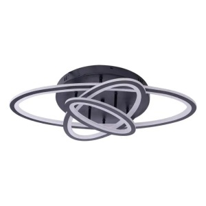 Lustra LED cu telecomanda GENTIANA 75W, 3 Elipse, lumina Rece/Calda/Neutra, Dimabila, Negru - Img 2