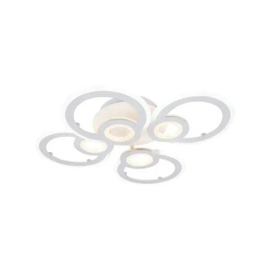 Lustra LED cu telecomanda KADE 72W, 4 Cercuri, lumina Rece/Calda/Neutra, Dimabila, Alb - Img 3