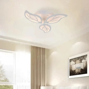 Lustra LED cu telecomanda LAURICE 33W, 3 Petale, lumina Rece/Calda/Neutra, Dimabila, Alb - Img 1