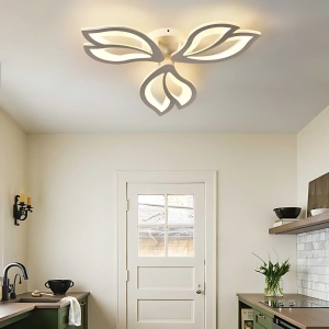 Lustra LED cu telecomanda LILY 44W, 3 Elemente, lumina Rece/Calda/Neutra, Dimabila, Alb - Img 2