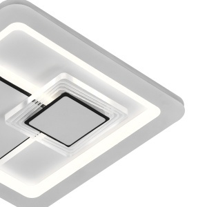 Lustra LED KEREN 24W, Diametru 26cm, Patrata, lumina Rece/Calda/Neutra, Alb - Img 2
