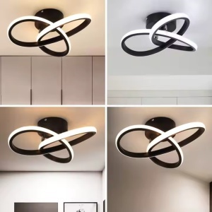 Lustra LED VERTEX Infinitum 26W, Lumina Rece/Calda/Neutra, Negru - Img 3