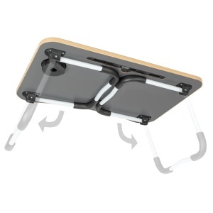 Masa pentru Laptop plianta din MDF, dimensiune 60 x 39,5 cm, cu suport pahar si telefon - Img 12