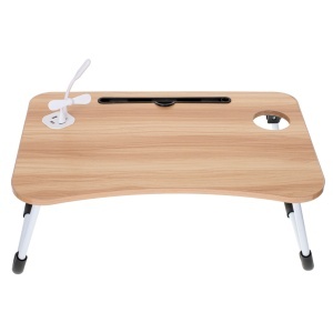 Masa pentru Laptop plianta din MDF, dimensiune 60 x 39,5 cm, cu USB, lampa si ventilator - Img 8