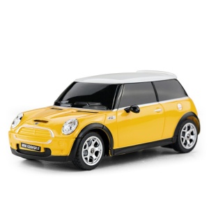 MASINA CU TELECOMANDA MINI COOPER GALBENA CU SCARA 1 LA 24 - Img 3