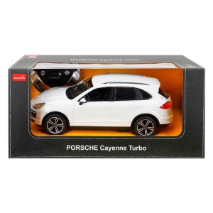 MASINA CU TELECOMANDA PORSCHE CAYENNE TURBO ALB CU SCARA 1 LA 14 - Img 2