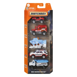 MATCHBOX SET 5 MASINUTE METALICE MBX MARINE RESCUE SCARA 1:64 - Img 1