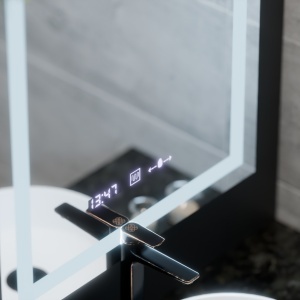 Oglinda LED Rectangulara, 60x80cm, Verite MotionGlow Marcello, Sistem Dezaburire, Ceas & Termometru, Dimabila - Img 2