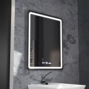 Oglinda LED Rectangulara, 75x90cm, Favola MotionGlow Marcello, Sistem Dezaburire, Ceas & Termometru, Dimabila - Img 1
