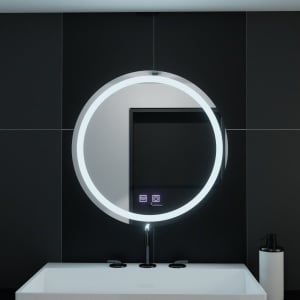 Oglinda LED Rotunda, 70cm, Lucea Touch, Sistem Dezaburire, Dimabila - Img 3