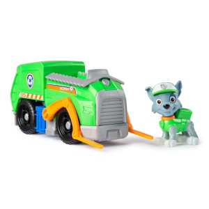 PATRULA CATELUSILOR SET VEHICUL DE BAZA CAMIONUL DE RECICLARE SI FIGURINA ROCKY - Img 3