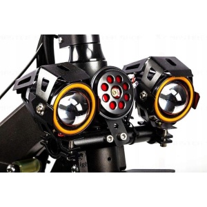 Proiector LED cu Lupa, Angel Eye ALB si Devil Eye RED, alimentare 12V, pentru Off-Road, ATV, SSV, UTV - Img 9