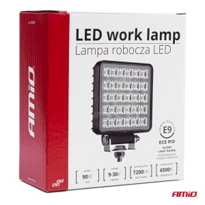 Proiector LED pentru Off-Road, ATV, SSV, putere 90W, culoare 6500K, tensiune 9-36V, dimensiuni 110 x 110 x 45 mm - Img 4