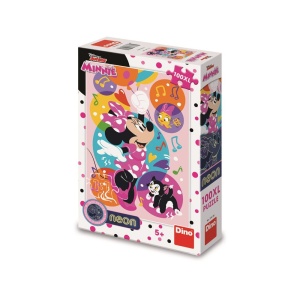 Puzzle 100 piese, neon, Minnie - DINO TOYS - Img 1