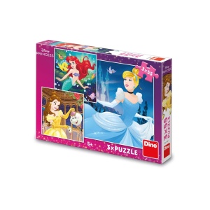 Puzzle 3x55 piese, Printesele Vesele - DINO TOYS - Img 1
