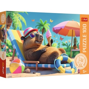 PUZZLE TREFL 100 RELAXARE IN STIL CAPIBARA - Img 1