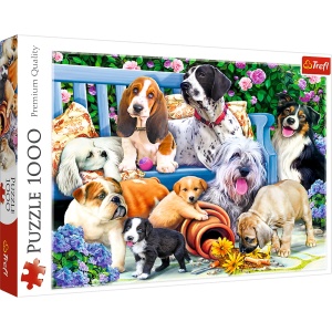 PUZZLE TREFL 1000 CAINI IN GRADINA - Img 1