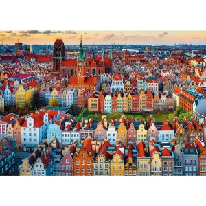 PUZZLE TREFL 1000 PREMIUM PLUS PHOTO ODYSSEY VEDERE A ORASULUI GDANSK POLONIA - Img 2
