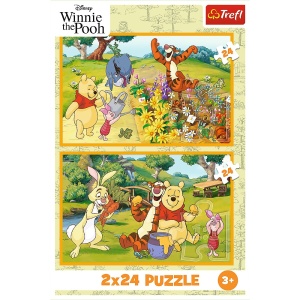 PUZZLE TREFL 2X24 DISNEY WINNIE THE POOH ZI DE JOACA CU WINNIE SI PRIETENII - Img 4