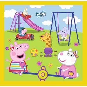 PUZZLE TREFL 3IN1 PEPPA PIG O ZI ANIVERSARA - Img 3