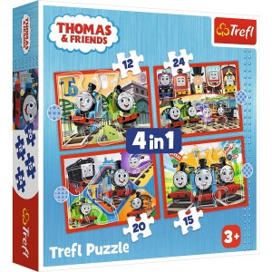 PUZZLE TREFL 4IN1 THOMAS TRENULETELE AMUZANTE - Img 1