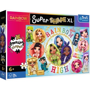 PUZZLE TREFL PRIMO SUPER SHAPE XXL 160 RAINBOW HIGH PRIETENELE COLORATE - Img 1