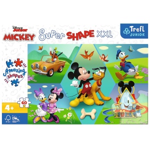 PUZZLE TREFL PRIMO SUPER SHAPE XXL 60 DISNEY MICKEY AMUZANTUL - Img 3