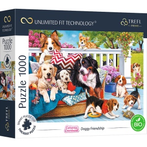 PUZZLE TREFL UFT 1000 PRIETENIA CATELUSILOR - Img 1