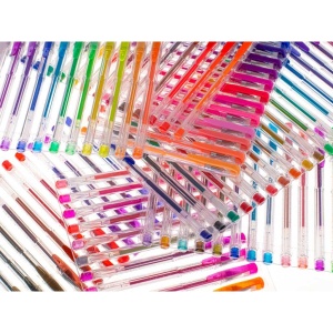 Set 140 piese, Pixuri cu gel multicolor cu sclipici (glitter) - Img 3