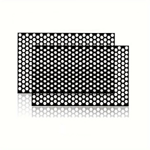 Set 2 folii autoadezive decupate pentru decorarea stopurilor auto, dimensiune 2 x 48 x 30cm, culoare Negru Mat, model HONEYCOMB - Img 5