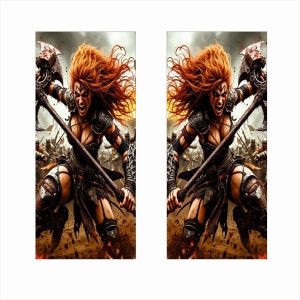 Set 2 stickere decorative pentru stalpii usilor, print autoadeziv de inalta rezolutie, dimensine 2 buc x 50 x 22 cm , cod: AVX-SSU-16 - Img 2