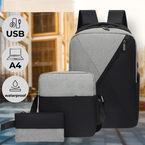 Set calatorie 3in1, Rucsac, Geanta, Plic, AVX-BQ51D - Img 1