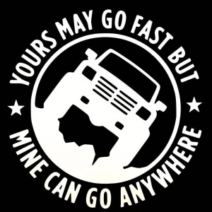 Sticker autoadeziv pentru vehicule Off Road, model "You Can Go Fast", dimensiune 30 x 30 cm, culoare Alba - Img 2