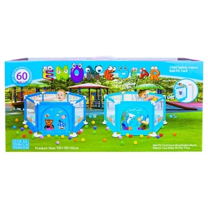 Tarc de joaca, baieti + 50 mingiute, 135x135x62.6 cm - Img 2
