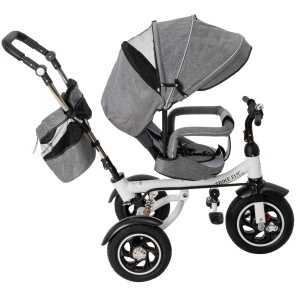 Tricicleta si Carucior pentru copii Premium TRIKE FIX V3 culoare Gri - Img 6