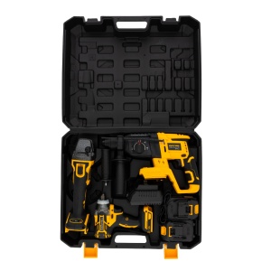 Trusa de scule 3 în 1 ROTOR RSET3, Rotopercutor ,Polizor unghiular, Autofiletanta 21V/3Ah - Img 19